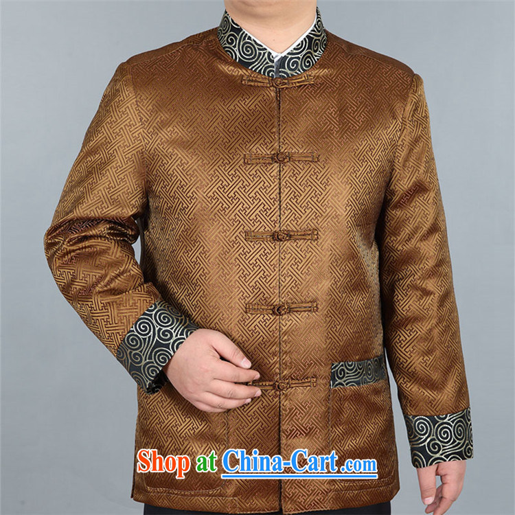 The Luo, 2015 Chinese middle-aged Chinese jacket new Dad T-shirt jacket gold XXXL pictures, price, brand platters! Elections are good character, the national distribution, so why buy now enjoy more preferential! Health