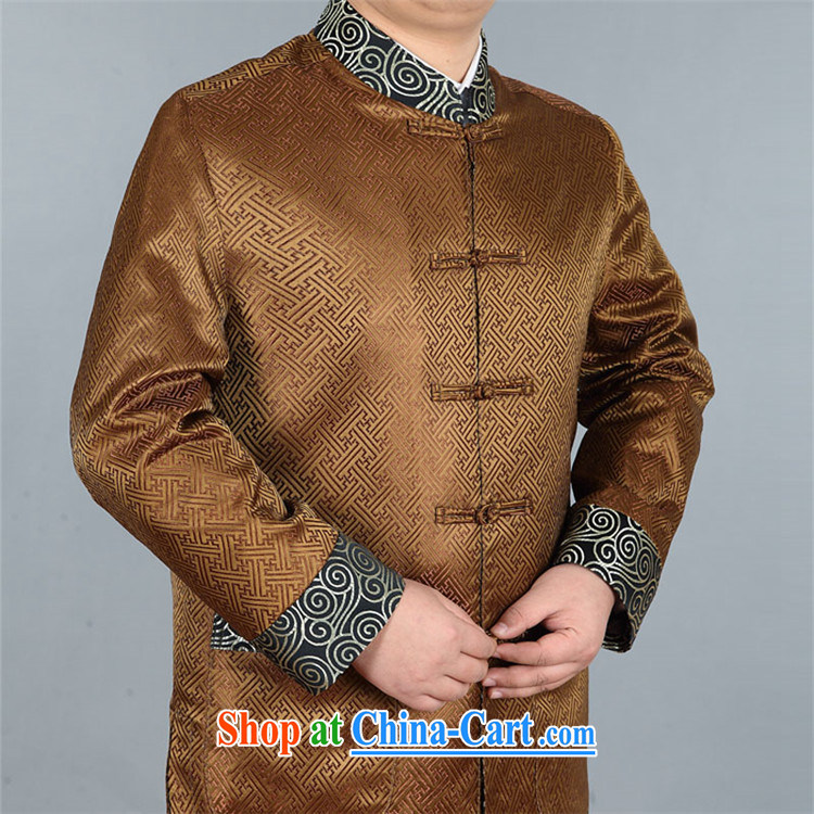 The Luo, 2015 Chinese middle-aged Chinese jacket new Dad T-shirt jacket gold XXXL pictures, price, brand platters! Elections are good character, the national distribution, so why buy now enjoy more preferential! Health