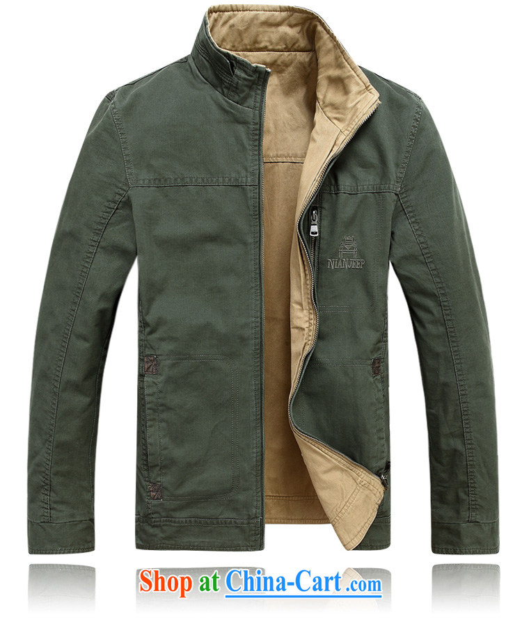 Jeep shield New Men comfortable jacket smock cotton washable jacket double-sided wear casual clothes 6808 khaki-colored 4 XL pictures, price, brand platters! Elections are good character, the national distribution, so why buy now enjoy more preferential! Health