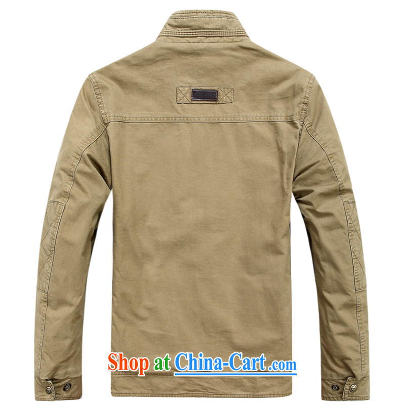 Jeep shield New Men comfortable jacket smock cotton washable jacket double-sided wear casual clothes 6808 khaki-colored 4 XL, Roma shields, shopping on the Internet
