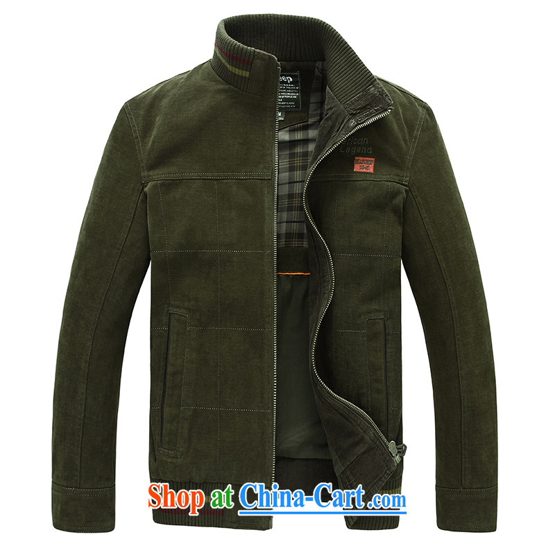 Jeep shield 2015 spring new male leisure smock relaxed and comfortable cotton jacket coat XL men's 9009 army green 4 XL