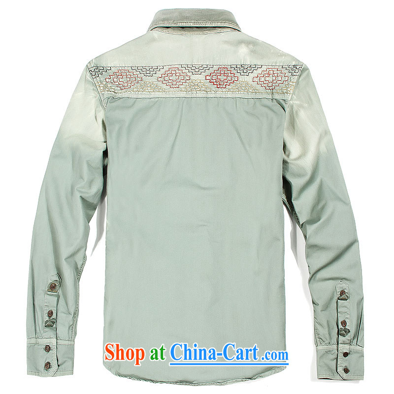 Jeep shield popular washable cotton lapel shirt casual zippered coin shirt F 02 Po blue XXXL, Roma shields, shopping on the Internet