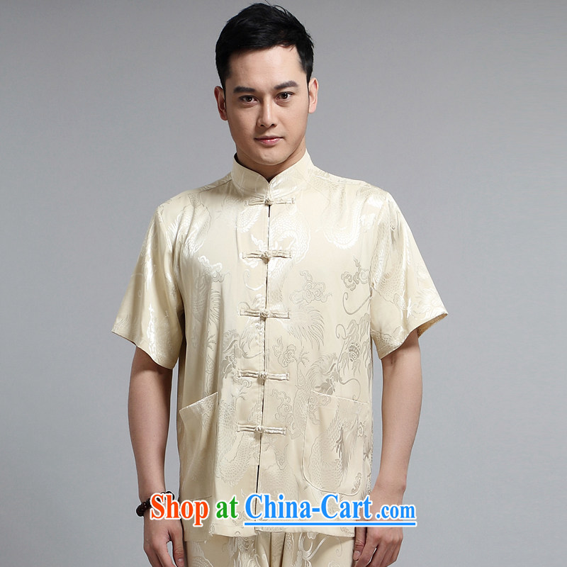Chinese men and set new summer, short-sleeved Tang in older men's father replace 1505 Wong Kit 190
