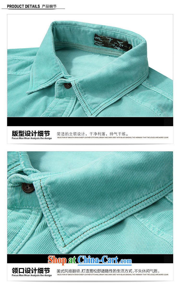 Jeep shield washable cotton corduroy shirt men's leisure smock double-pocket solid-colored loose the code shirt F 01 Green Green S pictures, price, brand platters! Elections are good character, the national distribution, so why buy now enjoy more preferential! Health