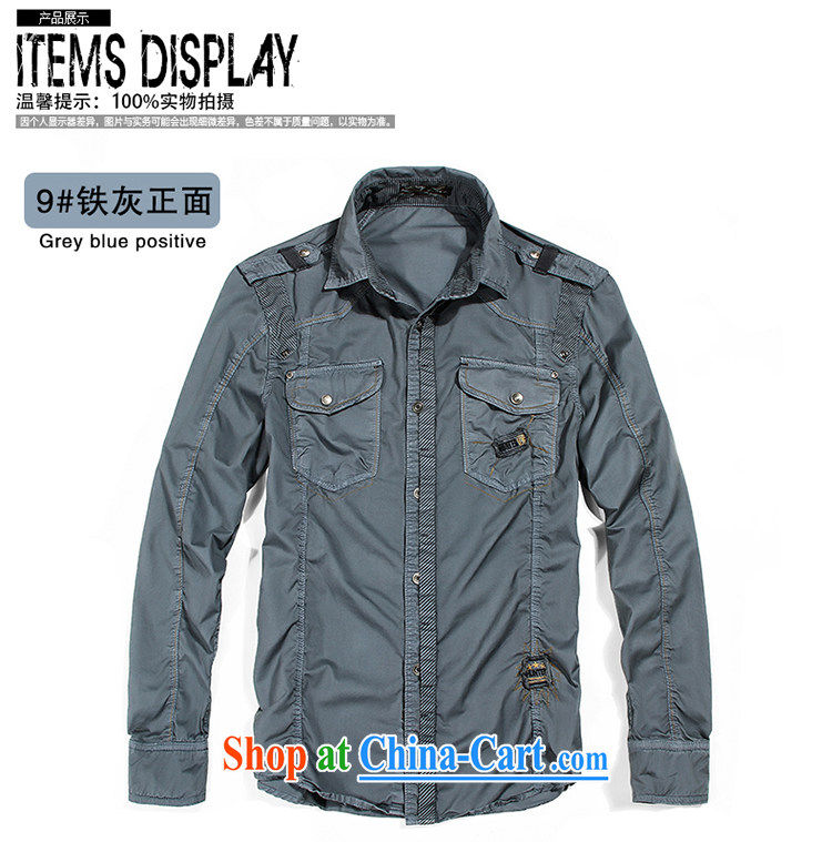 Jeep shield men's comfortable double-pocket stitching design shirt retro lounge smock washable cotton lapel shirt F 03 blue XXXL pictures, price, brand platters! Elections are good character, the national distribution, so why buy now enjoy more preferential! Health