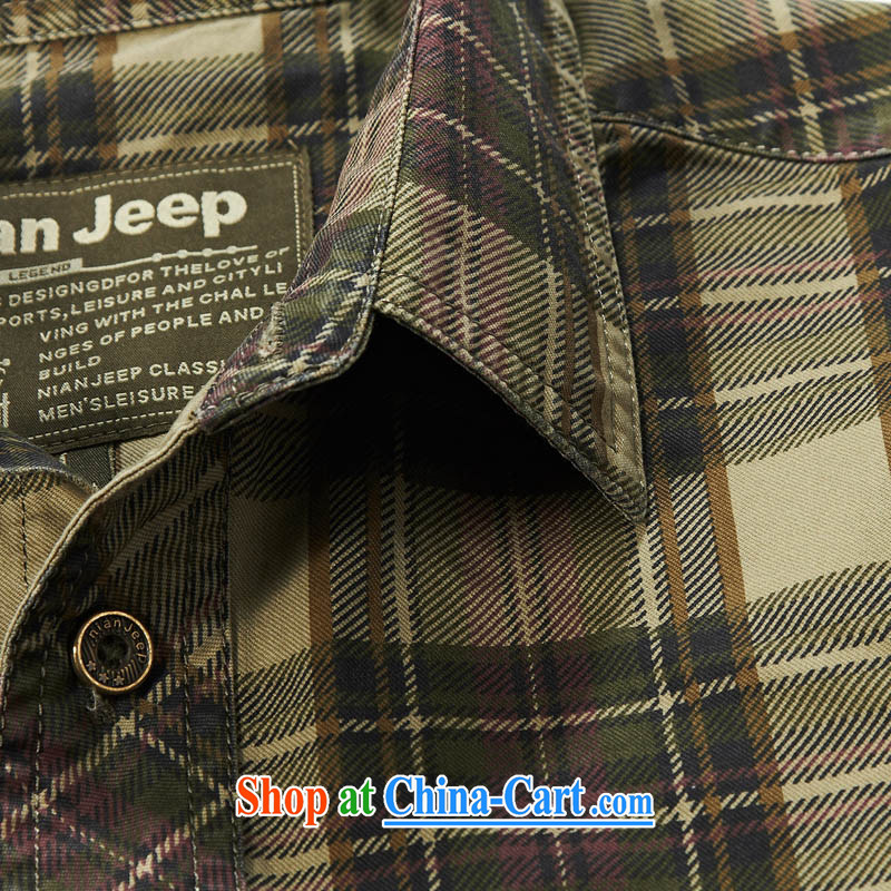 Jeep shield spring leisure men's cotton shirt smock shirt washable tartan shirt 2027 card the color 4 XL, jeep shield (NIAN JEEP), online shopping