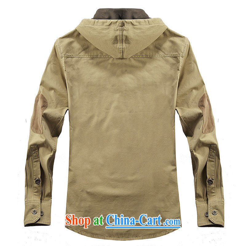 Jeep shield cotton comfortable shirt men pocket smock cap, long, washable casual shirt 3207 army green XXXL, jeep shield (NIAN JEEP), online shopping