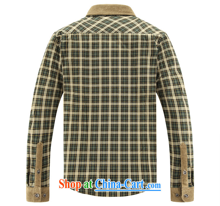 Jeep shield new men's cotton Long-Sleeve Shirt smock the lint-free cloth thick casual frock shirt 6809 Green Grid XXXL pictures, price, brand platters! Elections are good character, the national distribution, so why buy now enjoy more preferential! Health