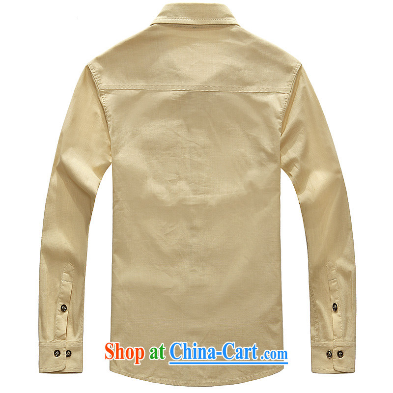 Jeep shield 2015 new men's cotton shirt smock stylish casual cuffs long-sleeved T-shirt 6826 card its color XXXL, jeep shield (NIAN JEEP), online shopping