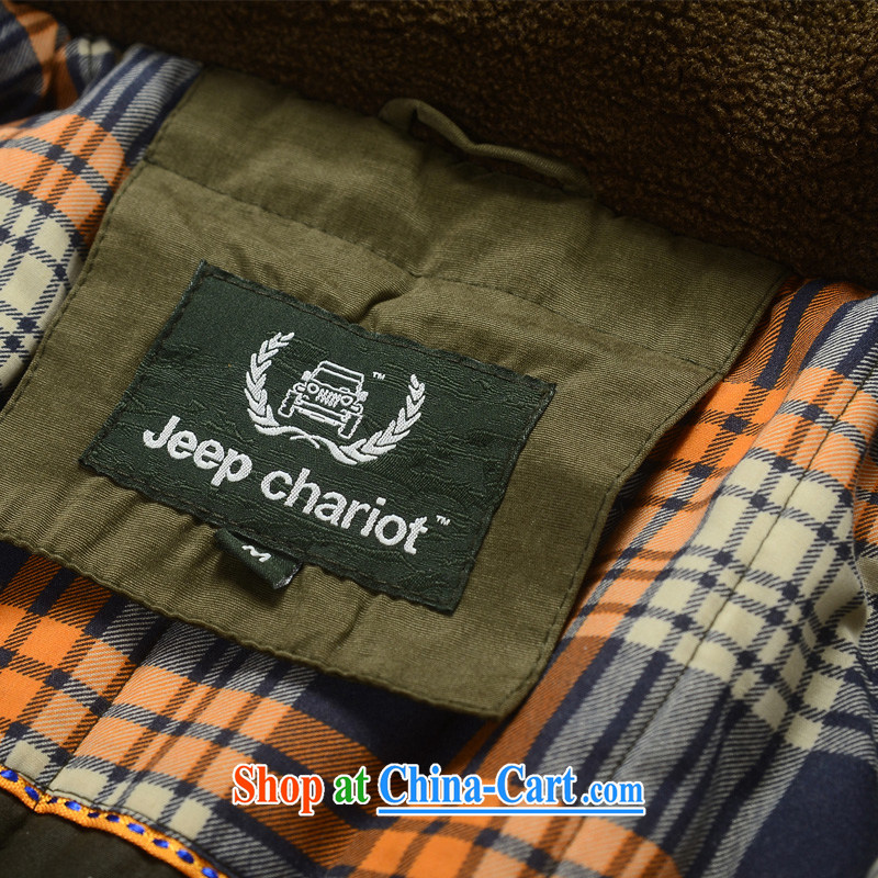 Jeep vehicles and cotton thick smock leisure and comfort and a quilted coat jacket 8536 army green L, Roma shields, shopping on the Internet