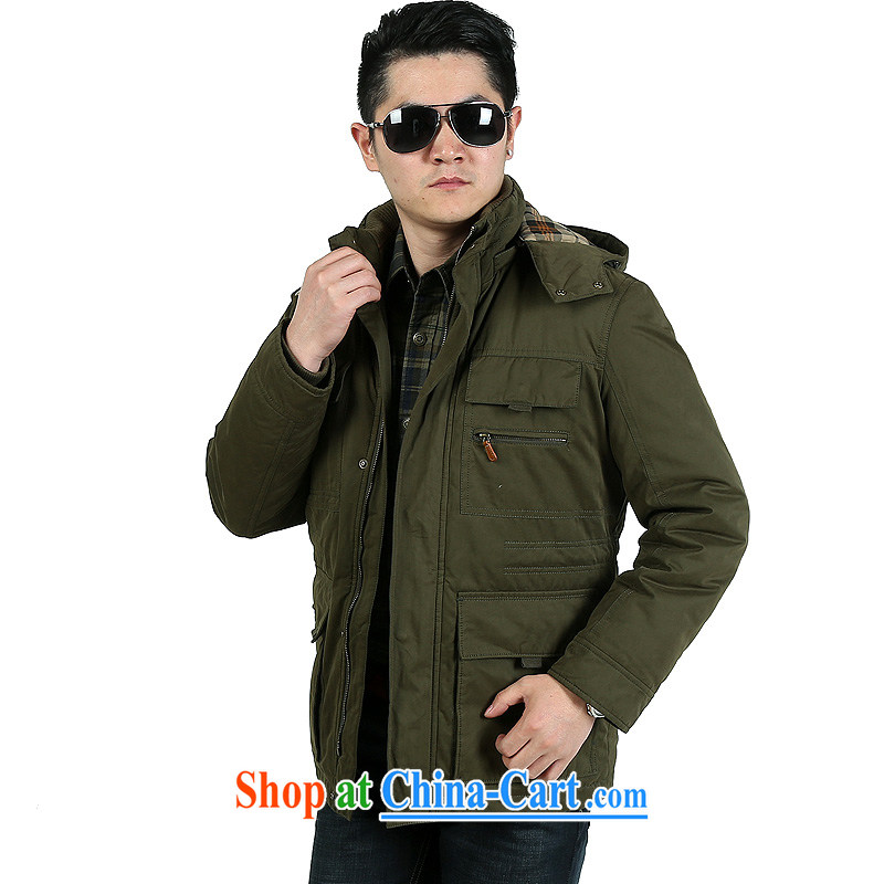 Jeep vehicles and cotton thick smock leisure and comfort a quilted coat jacket 8538 army green L