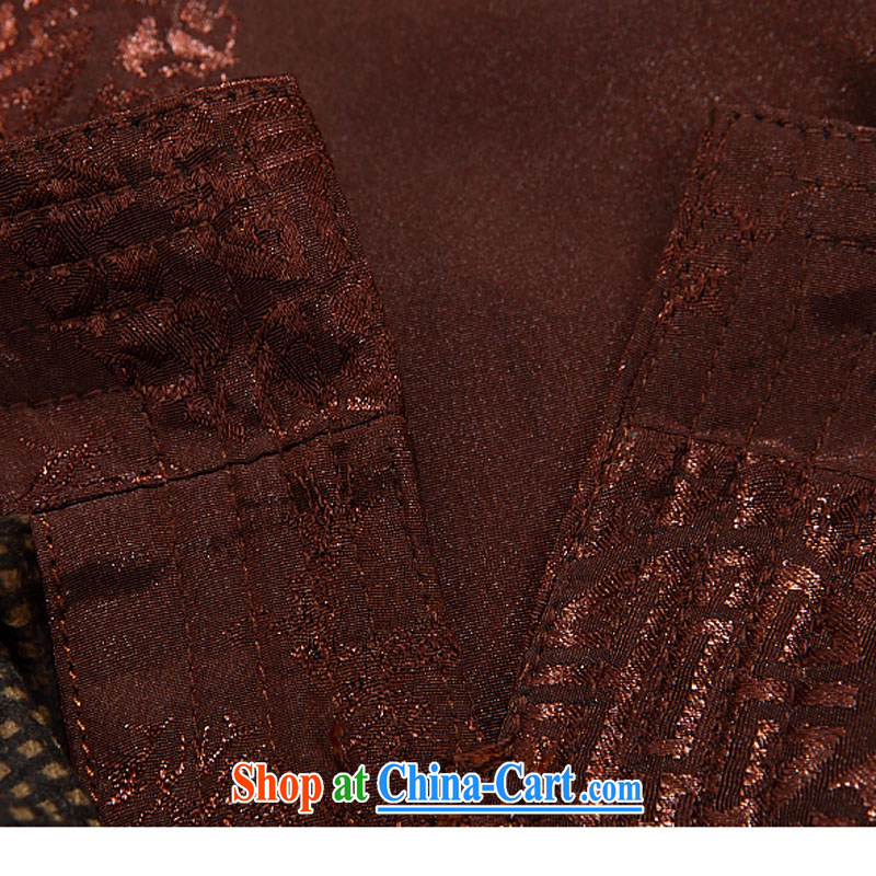 2015 spring men's Chinese long-sleeved T-shirt, older men and the charge-back older persons Shuangxi long-sleeved jacket men's Chinese name with ethnic Han-brown XXXL/190, and mobile phone line (gesaxing), and, on-line shopping