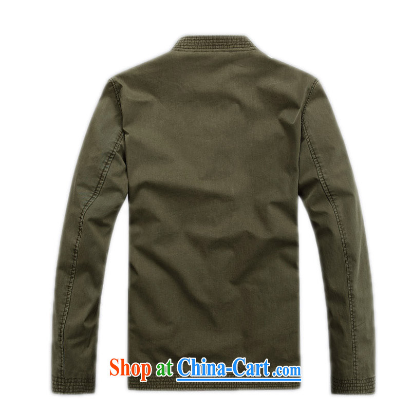 Spring and fall 2015 new, older persons in long-sleeved Chinese men and fall and winter T-shirt cotton, Chinese leaders of ethnic-han-2, green XXXL/190, and mobile phone line (gesaxing), on-line shopping