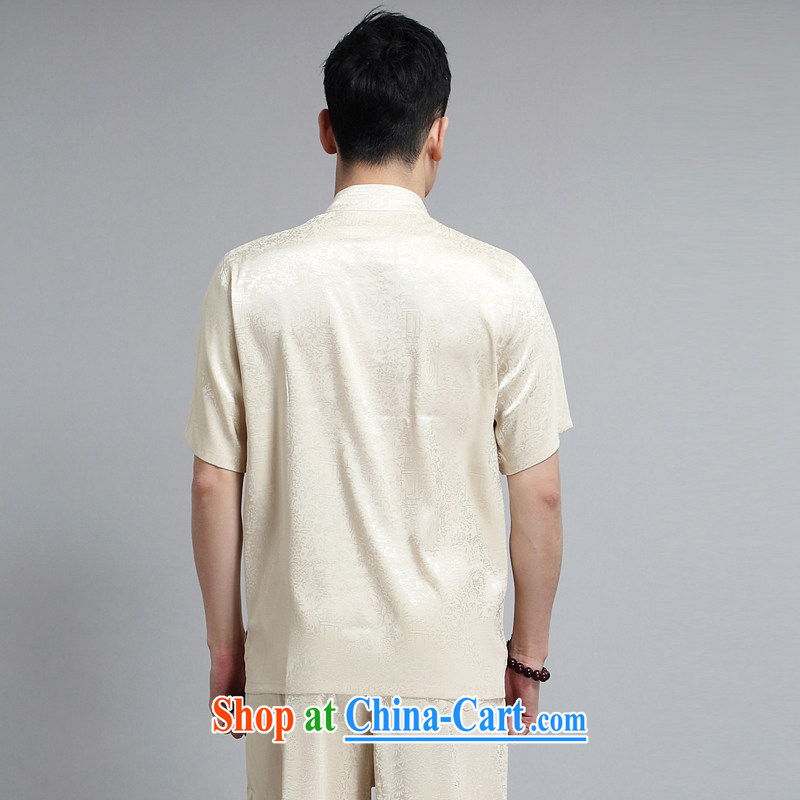 A Chinese Tang on men's short-sleeved the River During the Qingming Festival summer men Chinese men, for leisure, older Chinese short-sleeved Chinese men and Blue Kit XXXXL, property, language (wuyouwuyu), shopping on the Internet