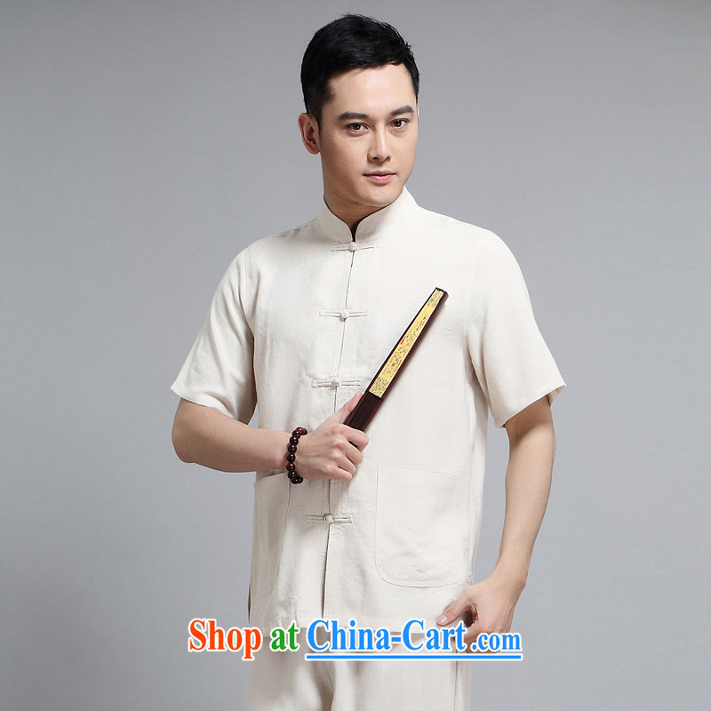 A Chinese China wind cotton Ma Man Tang is short-sleeved, for cultivating Chinese national costumes for the older casual clothes Chinese men and white package XXXXL, property, language (wuyouwuyu), shopping on the Internet