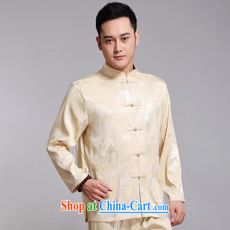 Chinese Spring 2015 New Men Tang is included in the kit older sauna silk morning Tai Chi 练练功 serving China wind long-sleeved Tang replace 1519 white 190, JACKE EVIS (JACK EVIS), online shopping