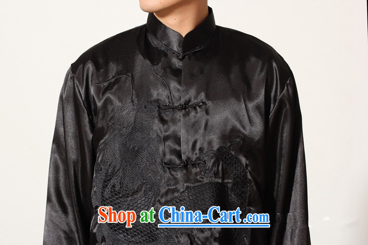 According to fuser spring and summer new men and replace the collar embroidered dragon name ethnic wind Tang package with the service LGD/M 0014 #black 2 XL pictures, price, brand platters! Elections are good character, the national distribution, so why buy now enjoy more preferential! Health