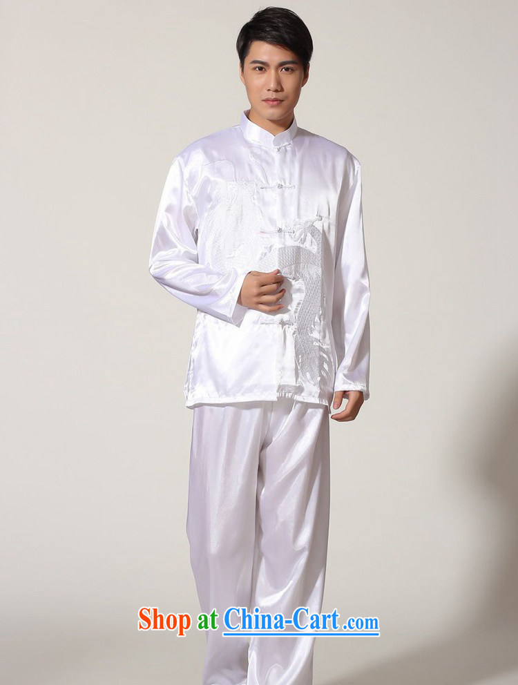In accordance with fuser New Men's antique Ethnic Wind, for single-snap shirt + casual pants Tang package with the service LGD/M #0010 white 2XL pictures, price, brand platters! Elections are good character, the national distribution, so why buy now enjoy more preferential! Health