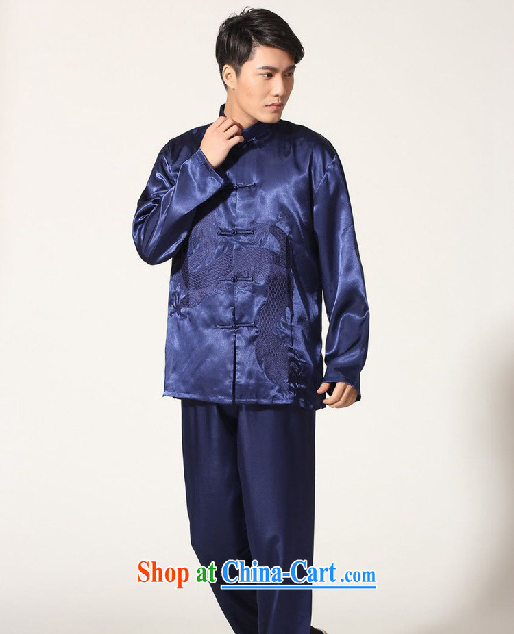 According to fuser New Men's antique Ethnic Wind improved Tang fitted shirt + pants embroidered dragon Tang replace Kit LGD/M 0011 # 2 Cheong Wa Dae XL pictures, price, brand platters! Elections are good character, the national distribution, so why buy now enjoy more preferential! Health