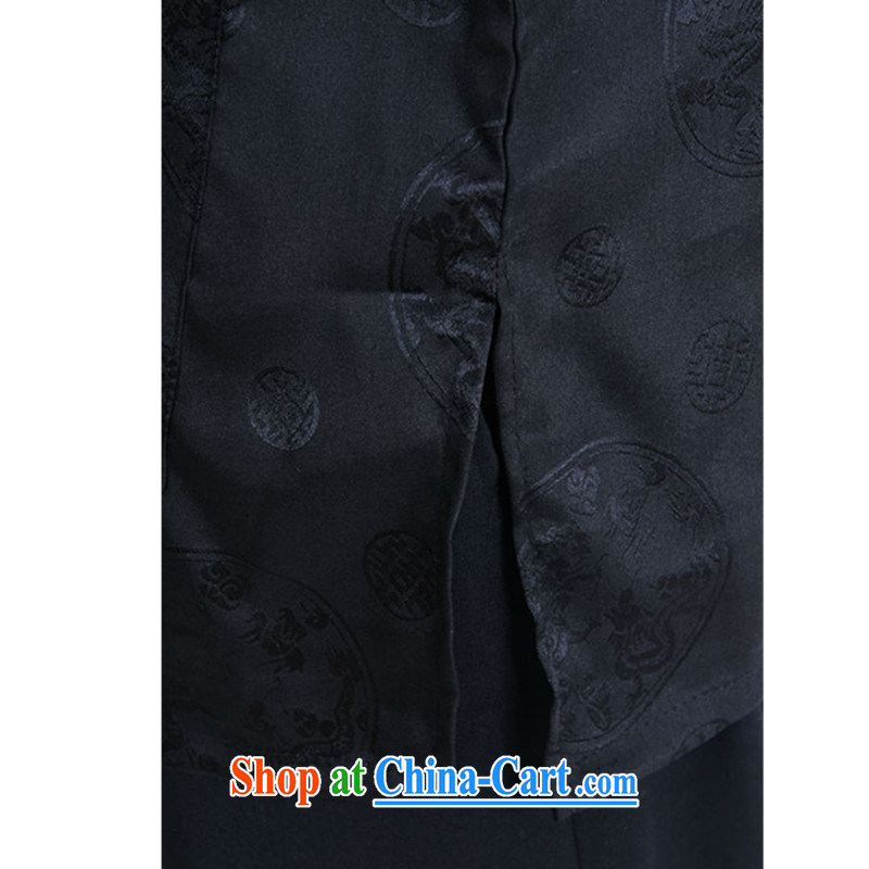 According to fuser summer New Classic ethnic wind Chinese qipao, for single-tie father replace Tang with short-sleeve T-shirt LGD/M 0016 #black 3 XL, fuser, and shopping on the Internet