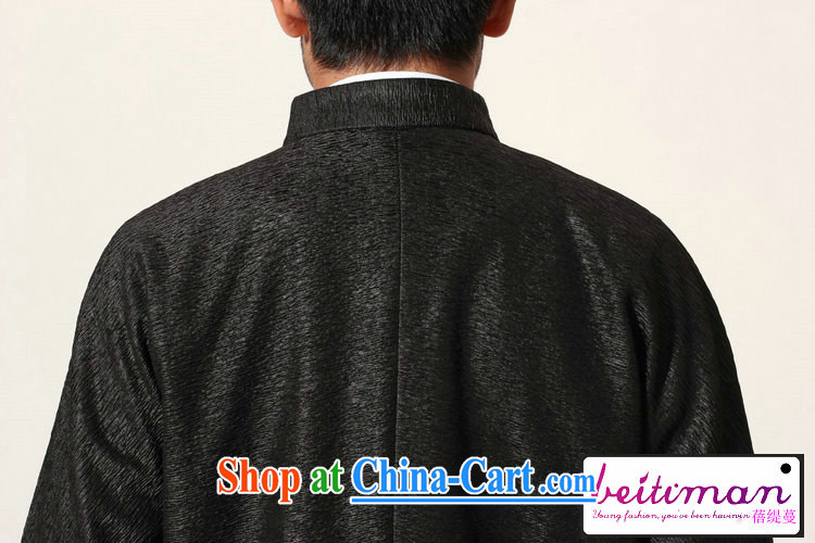 Mrs Ingrid sprawl economy new, older men's Chinese double-cuff men's Chinese long-sleeved black XXXL pictures, price, brand platters! Elections are good character, the national distribution, so why buy now enjoy more preferential! Health