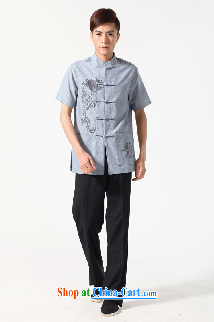 According to fuser summer stylish new men's Chinese shirt, who has been tight, ribbed embroidered Dad loaded Tang with short-sleeved T-shirt LGD/M 0052 #dark gray 3 XL pictures, price, brand platters! Elections are good character, the national distribution, so why buy now enjoy more preferential! Health