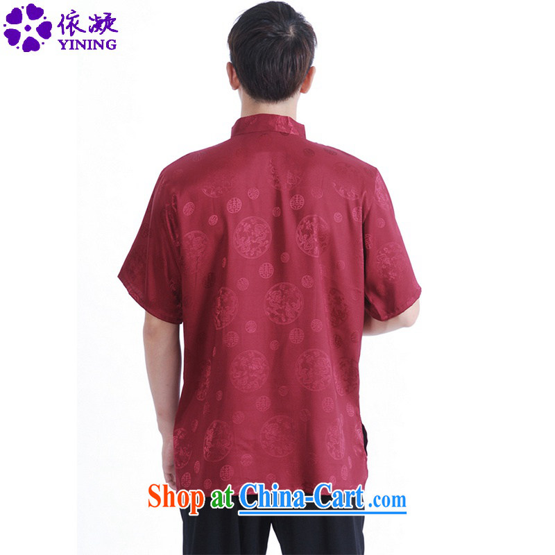 According to fuser summer New Men's retro name ethnic-Chinese shirt Classic-tie father replace Tang replace short-sleeve T-shirt LGD/M 2065 #3 XL, fuser, and Internet shopping