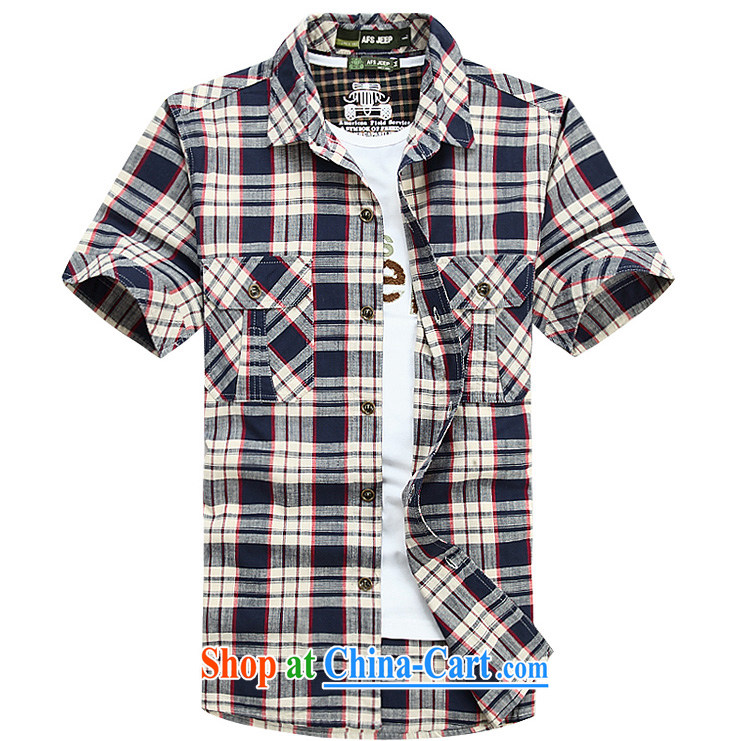 Jeep shield spring New Men's comfortable cotton short-sleeved checkered shirt 6821 green 5 XL pictures, price, brand platters! Elections are good character, the national distribution, so why buy now enjoy more preferential! Health