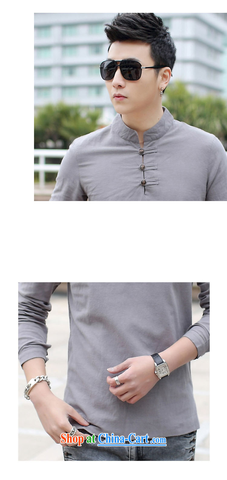 Retro China wind linen men's long-sleeved T-shirt, for a solid color shirt 8011 Tibetan cyan XXL pictures, price, brand platters! Elections are good character, the national distribution, so why buy now enjoy more preferential! Health