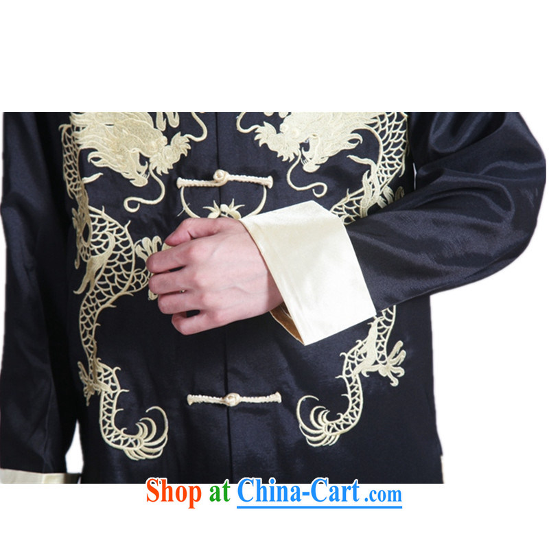 According to fuser new male retro Ethnic Wind daily Chinese qipao, who has been hard-pressed double Dragon embroidered Dad replace Tang jackets WNS/2283 # 2 #3 XL, fuser, and shopping on the Internet