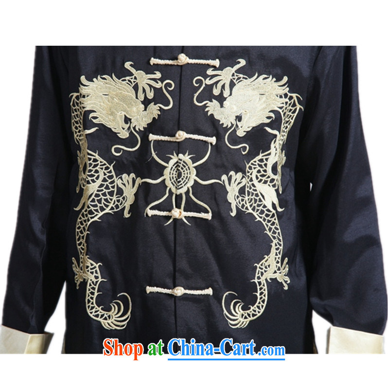 According to fuser new male retro Ethnic Wind daily Chinese qipao, who has been hard-pressed double Dragon embroidered Dad replace Tang jackets WNS/2283 # 2 #3 XL, fuser, and shopping on the Internet