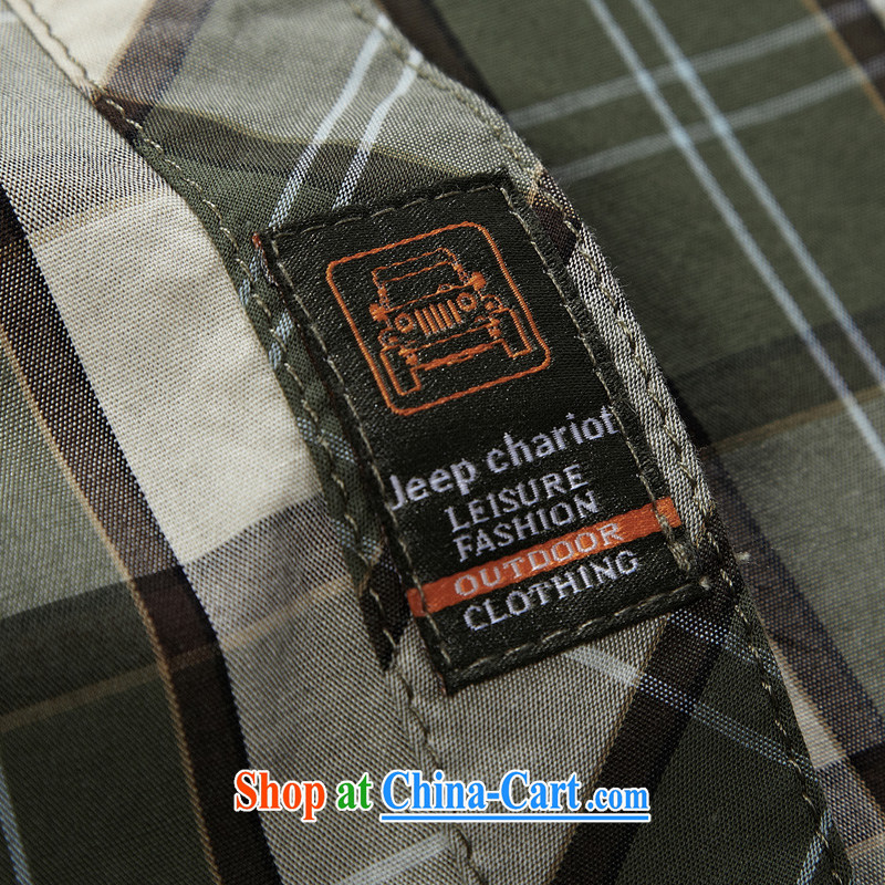 Jeep tank cotton washable frock shirt bar checkered lapel shirt 8513 red L, Roma shields, and shopping on the Internet
