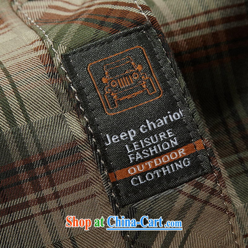 Jeep vehicles the code short-sleeved bar tartan shirt Washed Cotton frock shirt 8517 card its color L, Roma shields, shopping on the Internet