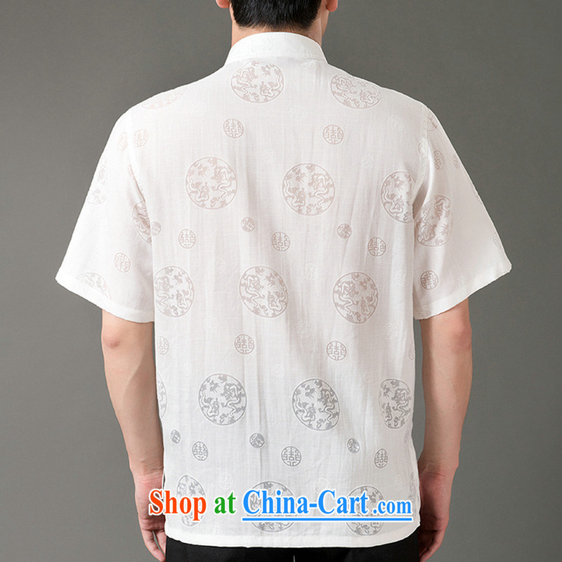 Federal Bob poetry short-sleeved Chinese male, older men and Chinese summer 2015, emulation, Chinese T-shirt hand-tie dress Chinese, Tang for the beige XXL/180, the Federal Bob poetry (lianbangbos), online shopping