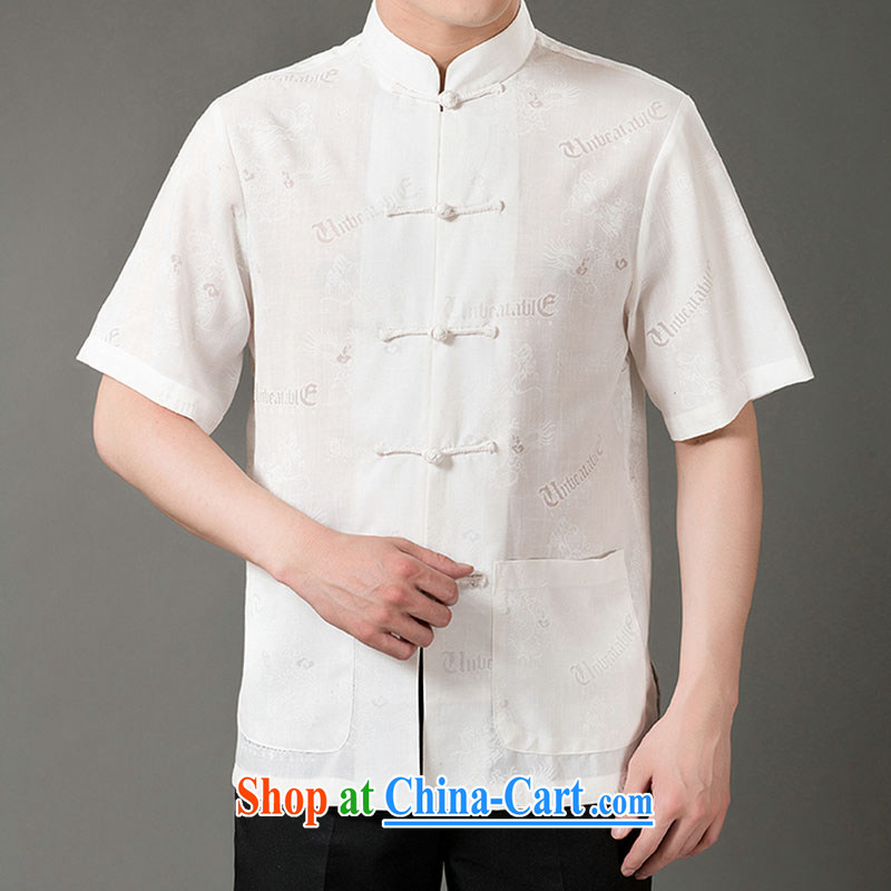 Federal Bob poetry short-sleeved Chinese male, older men and Chinese summer 2015, emulation, Chinese T-shirt hand-tie dress Chinese, Tang for the beige XL/175, the Federal Bob poetry (lianbangbos), online shopping