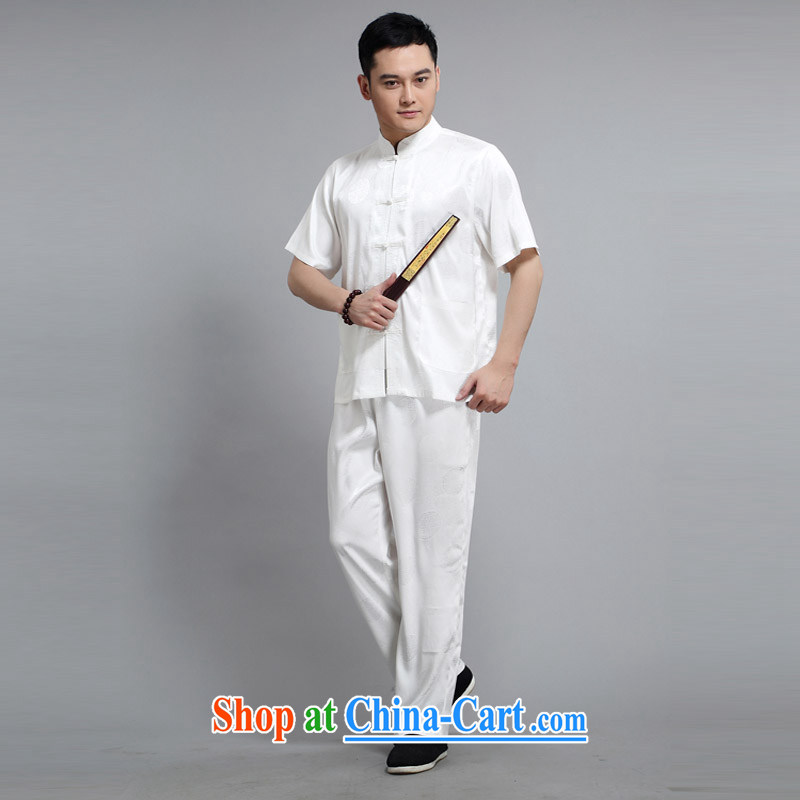 2015 New Britain, Mr Rafael Hui, half sleeve, for men and summer Chinese improved Ethnic Wind and emulation, short-sleeved Tang with pale yellow light gray light yellow 190, British, Mr Rafael Hui (sureyou), online shopping