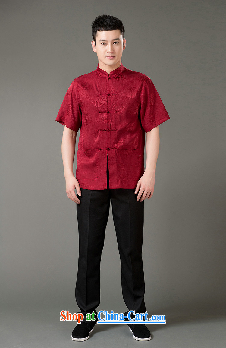 Federal Bob poetry short-sleeved Chinese men, older men and Chinese summer 2015, emulation, Tang Replace T-shirt hand-tie dress Chinese, for Tang red XL/175 pictures, price, brand platters! Elections are good character, the national distribution, so why buy now enjoy more preferential! Health
