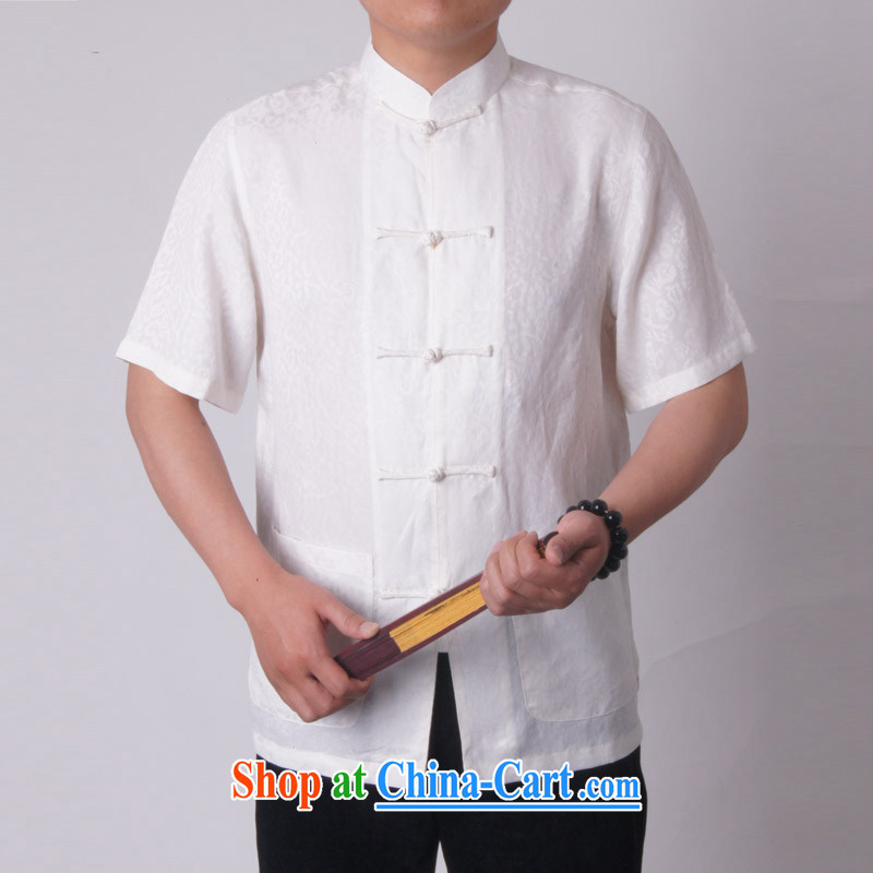 Sureyou in summer 15 new day silk short-sleeved Chinese men and Chinese national costume white one-piece blue dark blue 190, the British Mr Rafael Hui (sureyou), shopping on the Internet