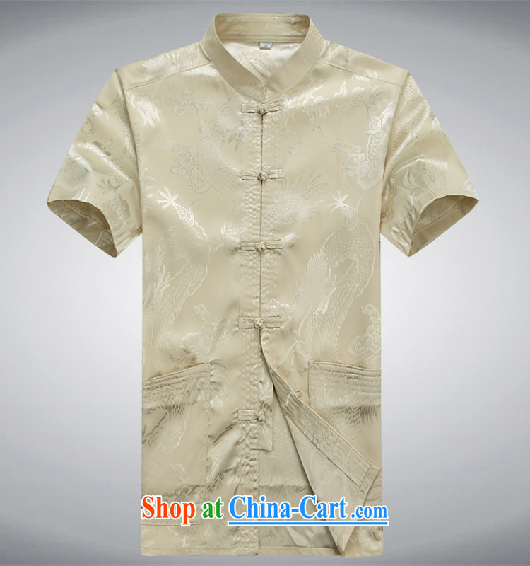 The top luxury men's Chinese package middle-aged and older, for the dragon shirt T-shirt pants home casual blue middle-aged short-sleeved Chinese China wind national costume XL beige 180 pictures, price, brand platters! Elections are good character, the national distribution, so why buy now enjoy more preferential! Health