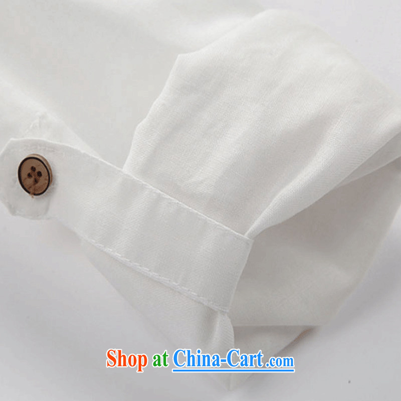 happy times Happytime spring 2015, linen long-sleeved T-shirt China wind linen shirt men and 5 XL beige 5 XL, happy times, happy time), on-line shopping