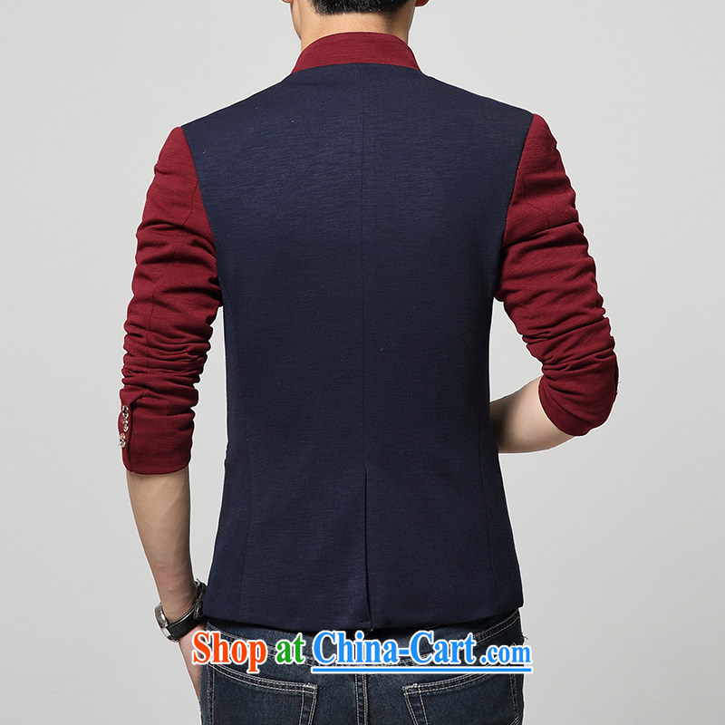 Happy Angel dress spring new design stitching men and smock for the Korean version Sau San Tong with small suits men's Business and Leisure Suit smock red 180 (XXL), and Qi will cool, and shopping on the Internet