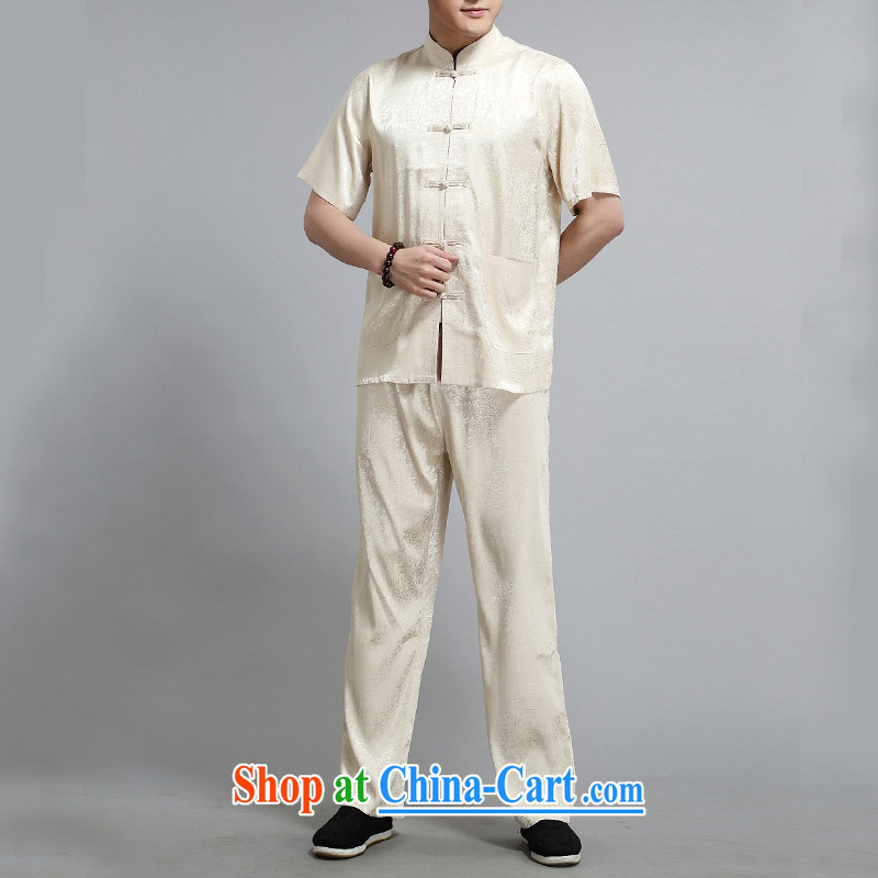 Kim Jong-il chestnut mouse spring loaded men Tang package with a short-sleeved shirt Chinese national costumes, older Chinese gold XXXL, the chestnut mouse (JINLISHU), online shopping
