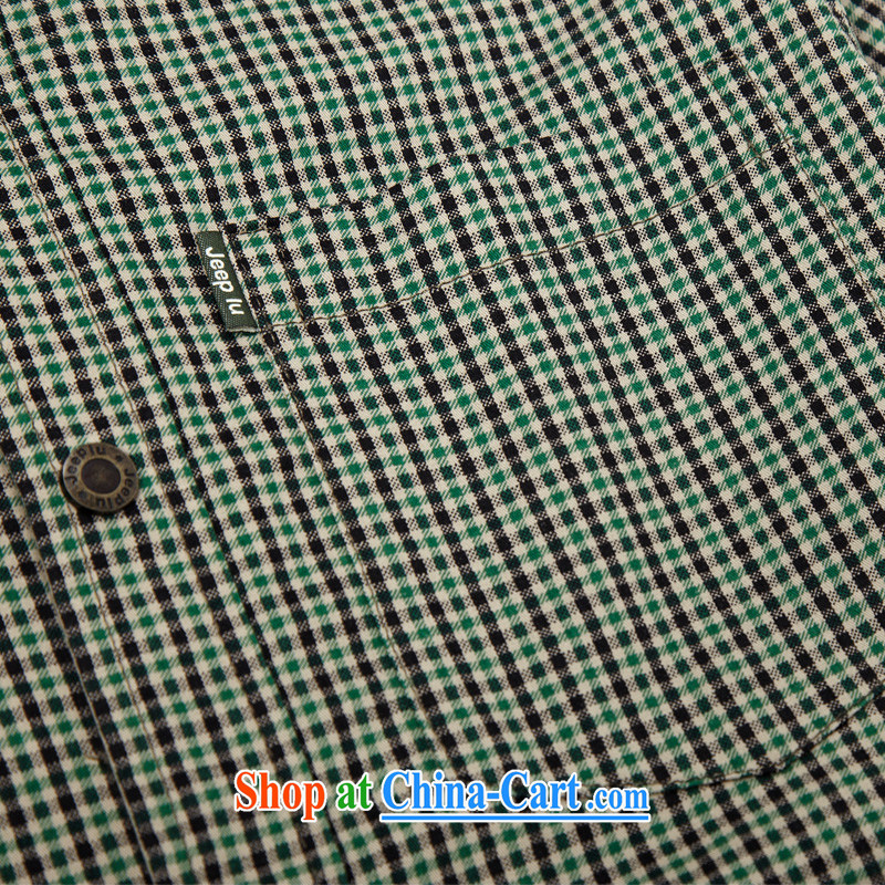 Yuen Long District, the Roma, a long-sleeved shirt take pure cotton washable men's shirts 8323 green L, Roma (jeeplu), shopping on the Internet
