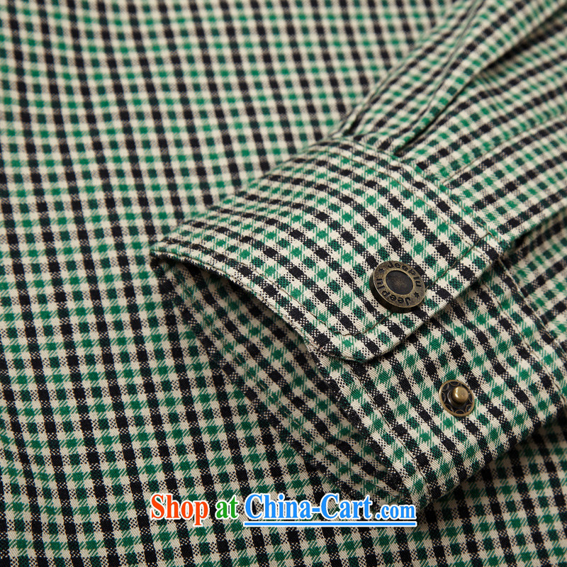 Yuen Long District, the Roma, a long-sleeved shirt take pure cotton washable men's shirts 8323 green L, Roma (jeeplu), shopping on the Internet