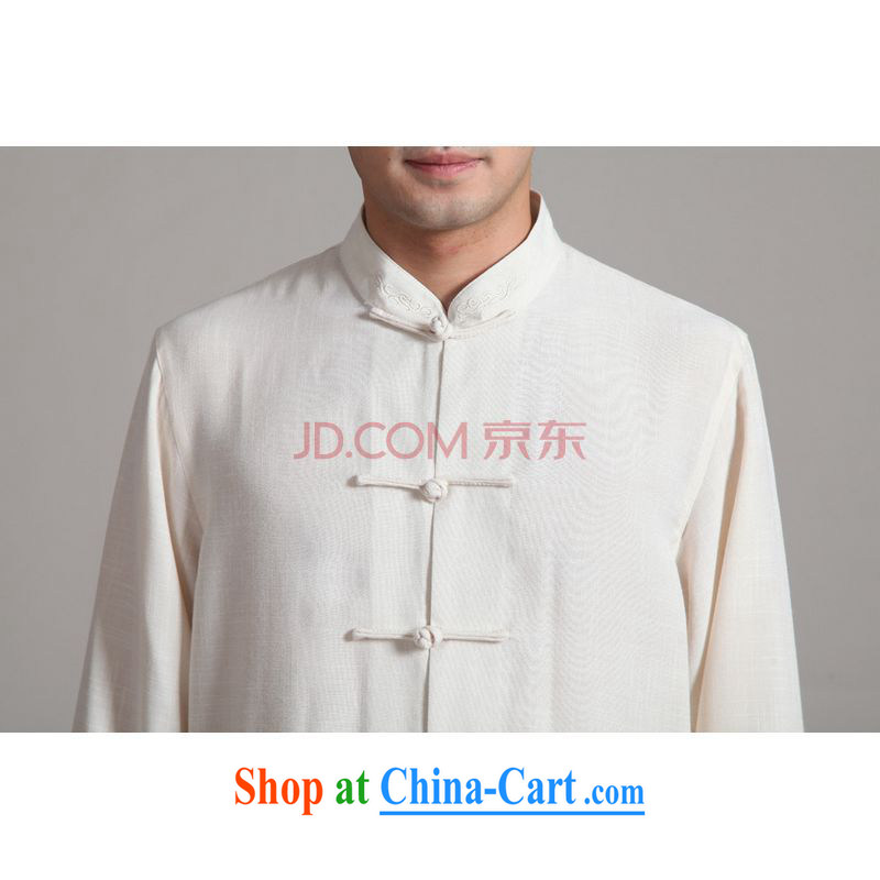 On Shanghai and optimize purchase men's Tang with long-sleeved kit, for cotton The Kung Fu T-shirt Tai Chi clothing - 2m White package XL, Shanghai, optimize, and shopping on the Internet