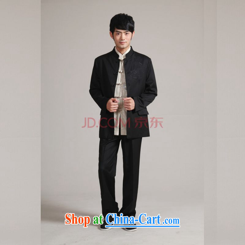 On Shanghai optimize purchase men's smock, for Korean Beauty suit coats the groom wedding dress Kit - 1 black XXXL