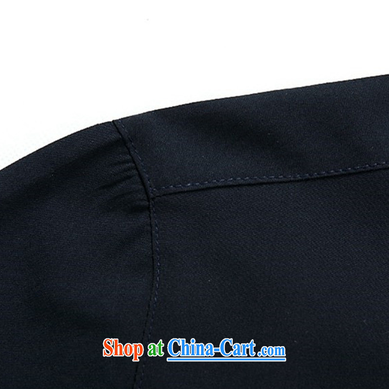 The chestnut mouse and spring and summer new long-sleeved clothing father Chinese jacket, older men's Chinese Kit dark blue Kit XXL, the chestnut mouse (JINLISHU), shopping on the Internet