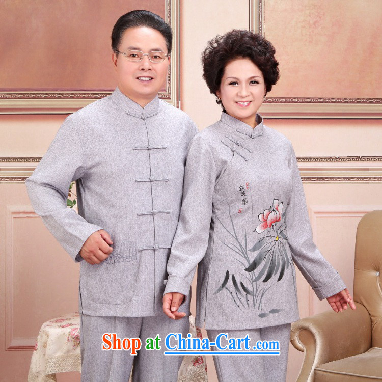 And Jing Ge older Chinese men and women couples taxi loaded spring and fall jacket cotton long-sleeved T-shirt the pants kit, white package XXXL pictures, price, brand platters! Elections are good character, the national distribution, so why buy now enjoy more preferential! Health