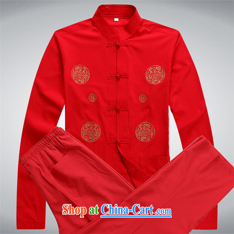 The chestnut mouse spring and summer, older men's long-sleeved Chinese Chinese Ethnic Wind men Tang package red package XXL pictures, price, brand platters! Elections are good character, the national distribution, so why buy now enjoy more preferential! Health