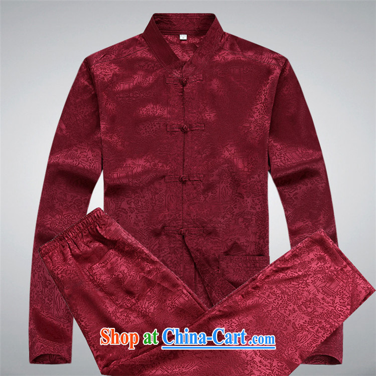 The chestnut mouse spring and summer new, older men's long-sleeved Tang replacing kit spring and summer with his father the Man ethnic wind Han-Blue Kit XXXXL pictures, price, brand platters! Elections are good character, the national distribution, so why buy now enjoy more preferential! Health